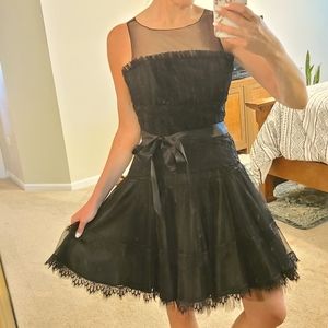 Jessica McClintock Black Tulle Princess Dress